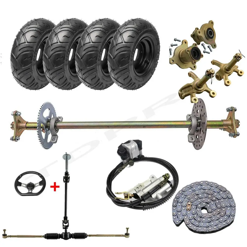 Tdpro 29 "Kit Assale Posteriore Front End Con Ruote Da 6" Per Atv Go Kart Drift Trike Go Cart Go Kart Axle Kit