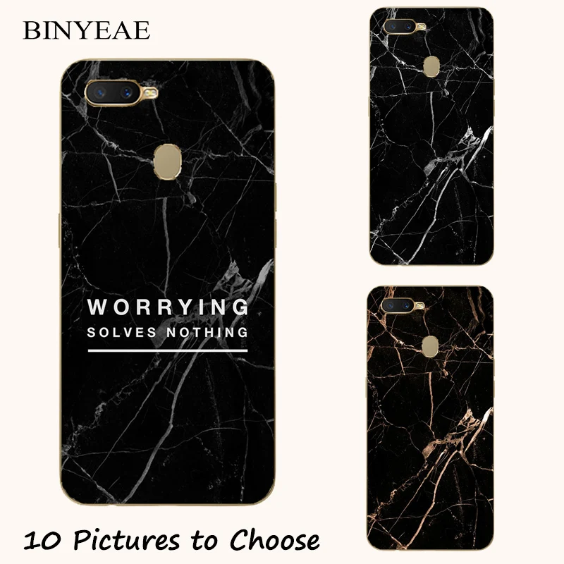 Черный Мраморный мягкий чехол для Oppo A1K A11K A5s A3s A35 A37 A7 K3 F9 RX17 Pro Neo A53s A53 4G 5G Joy 3 Mirror 5