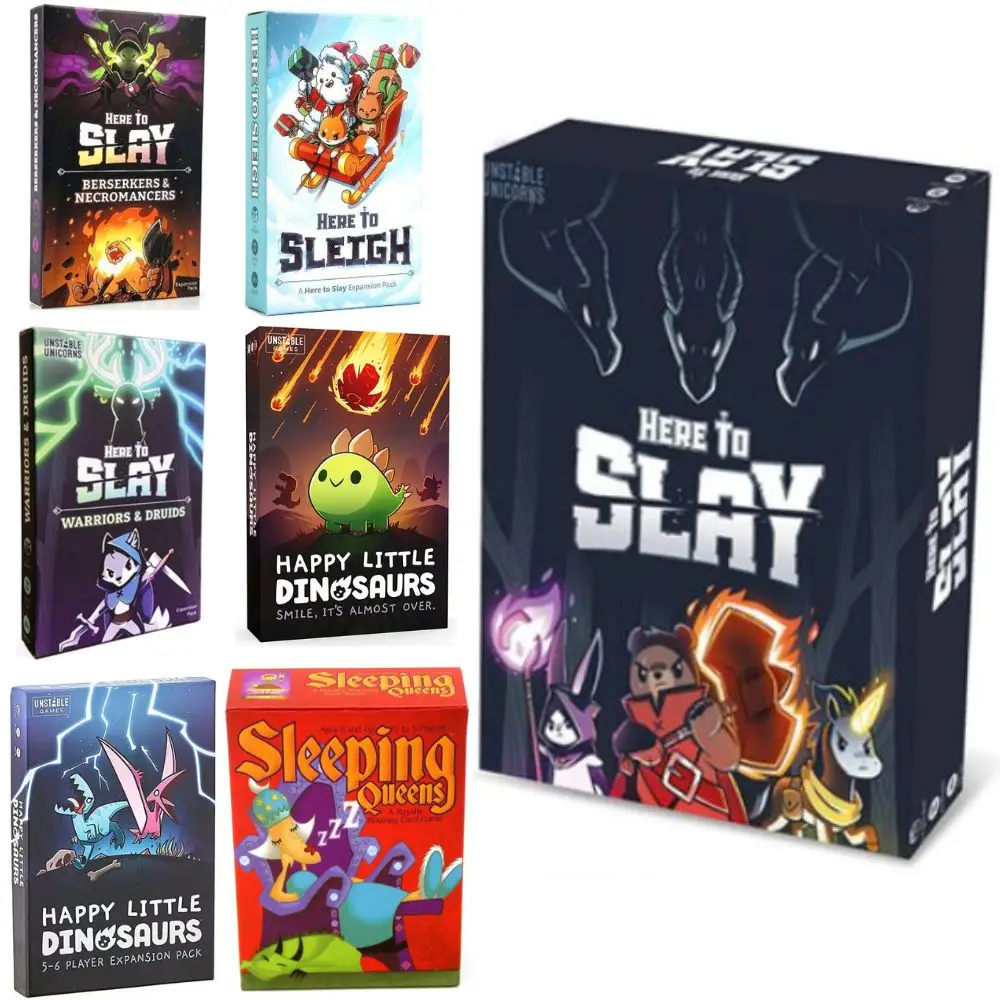 thumbnail image 1 of Treingi 2024 Here to Slay Versión en inglés del juego de cartas Fiesta familiar Juguete de regalo de ocio, 1 of 5