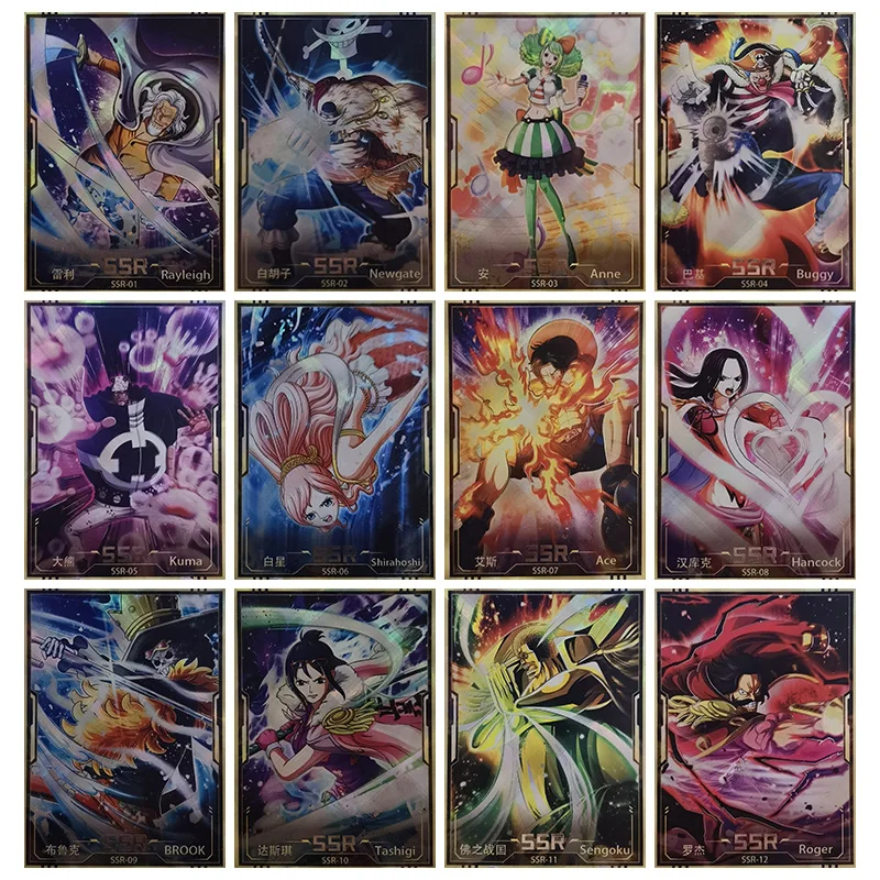 

Anime ONE PIECE Rare SSR Reflections Flash Cards Luffy Nami Rayleigh Shirahoshi Toys for boys Collectible Cards Birthday Gifts