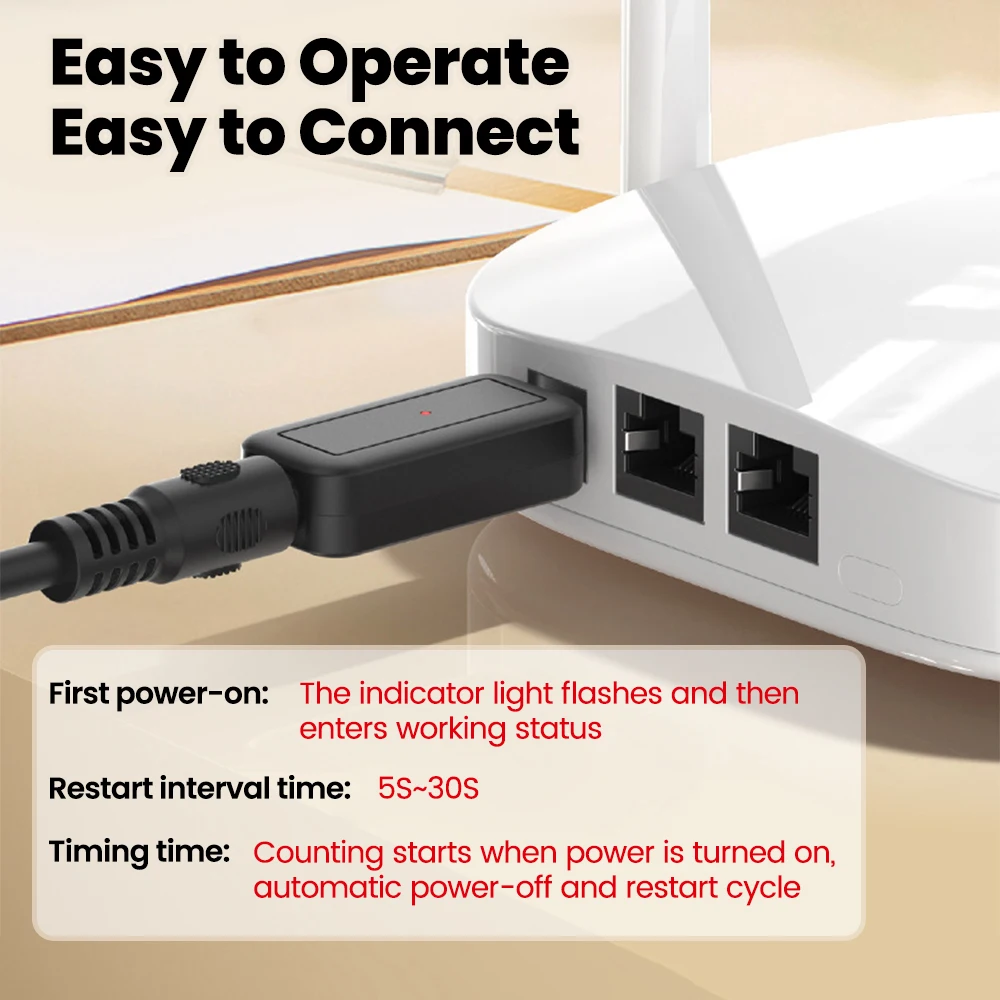 DC WiFi 자동 재부팅 라우터 라우터 24시간 자동 전원 차단 리셋 도구 5.5x2.1mm 재시작 제어 라인 5V-24V