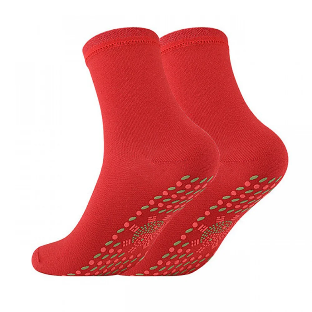 1 Pair Self-heating Tourmaline Socks Camping Hiking Skiing Winter Cold Feet Warm Socks Comfortable Magnetic Unisex Heated