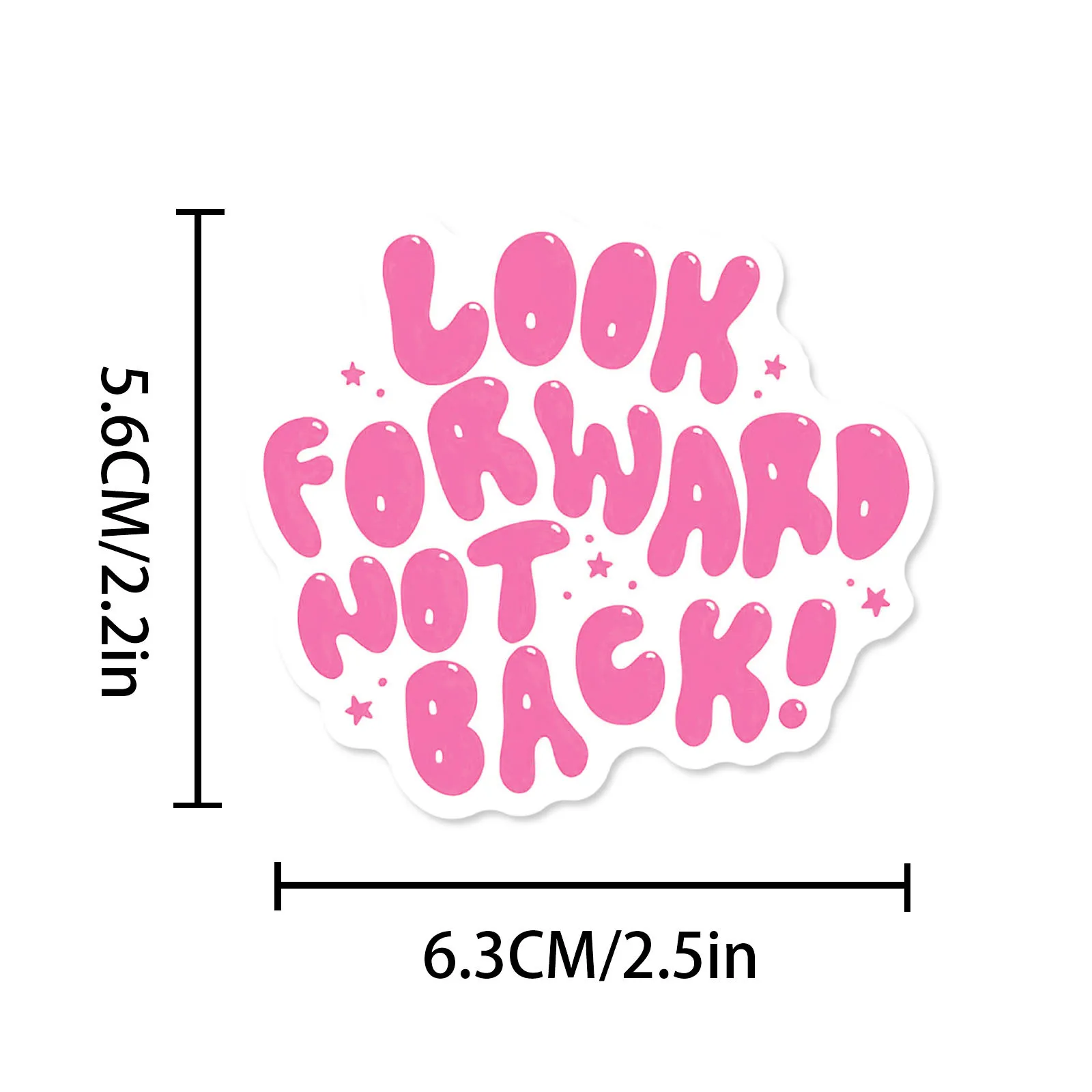 Motivational Pink Cartoon Quote Stickers - 50 Pack Inspirational Decals