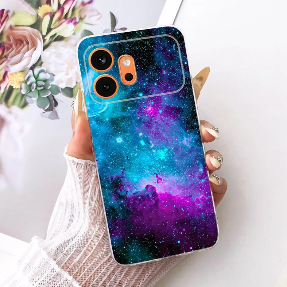 Cute Cat & Peacock Painted Soft Slim Phone Case - Artistic Protective Cover