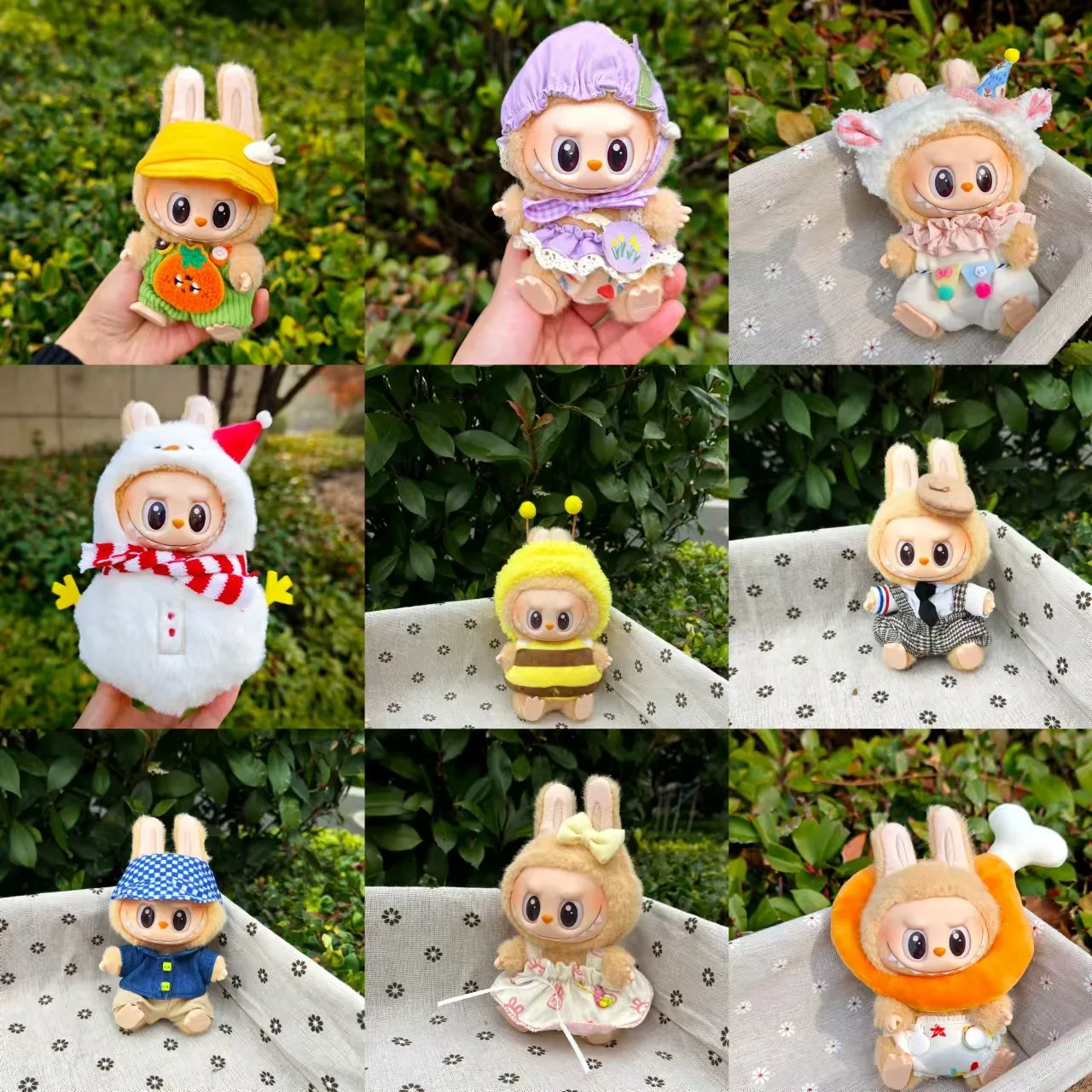 Mini Plush Doll's Clothes Bud Skirt With Pearl Hair Accessory Labubu Ii Idol Dolls Cute Labubu Clothes Doll Diy Clothing Gifts