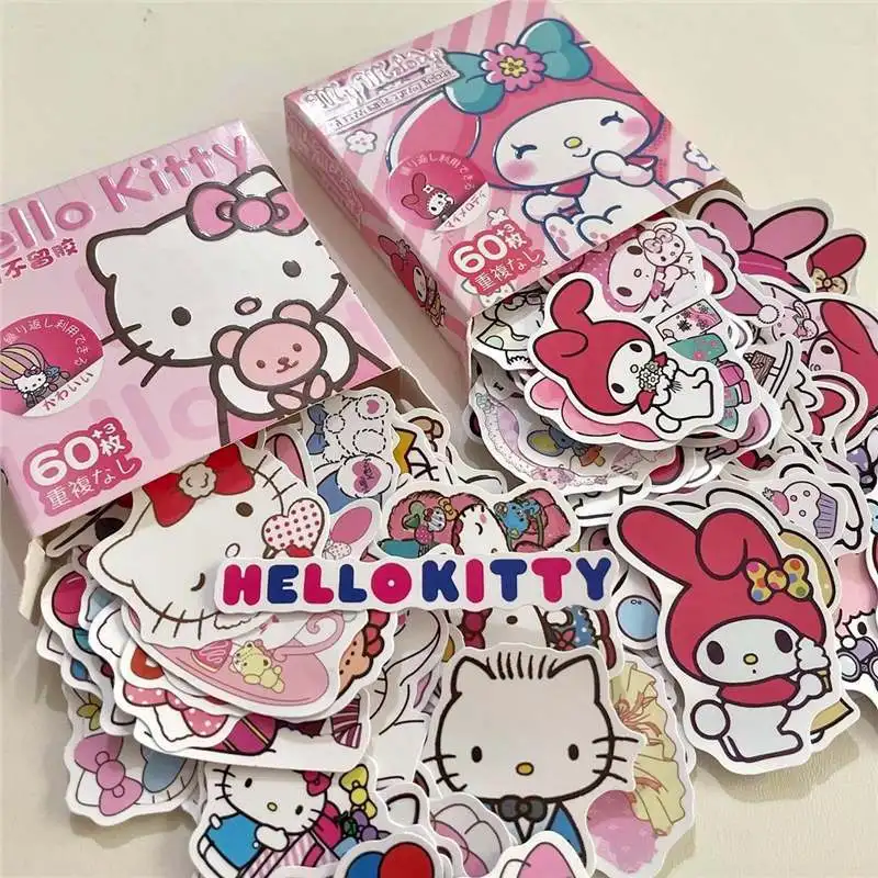 

Милый Sanrioed Hellokitty мой фотографический мультяшный милый Kuromi Cinnamoroll ручной счет декоративный узор граффити наклейки