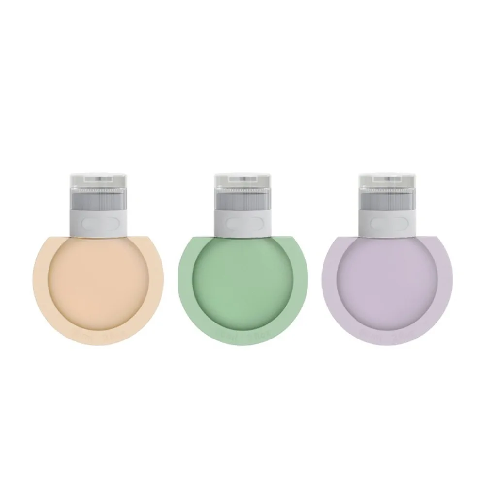 3Pcs\Set Portable Silicone Bottle Cosmetic Storage Refillable Lotion Bottle Squeezeable Leak-proof Lotion Bottle Travel Tools toilet seat cushion 3pcs set velvet zipper dust proof warm seat cushion cover four seasons universal water tank hood toilet mat