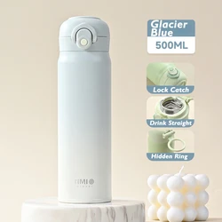 Large Capacity Stainless Steel Vacuum Insulated Tumbler & Coffee Cup (500ml) - 500ml (Glacier Blue)
