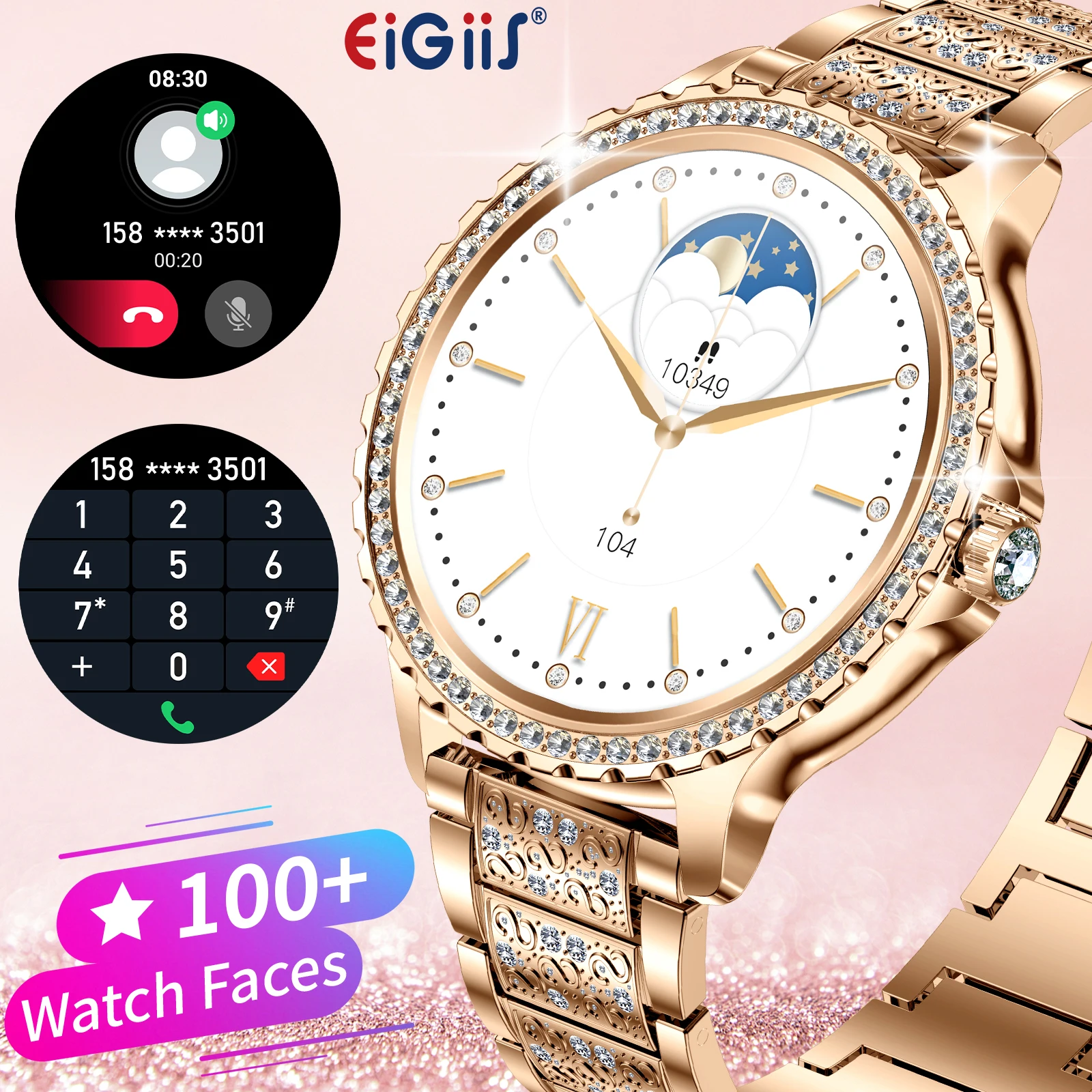 EIGIIS 2024 New Smart Watch Women I58 HD Screen Fashion
