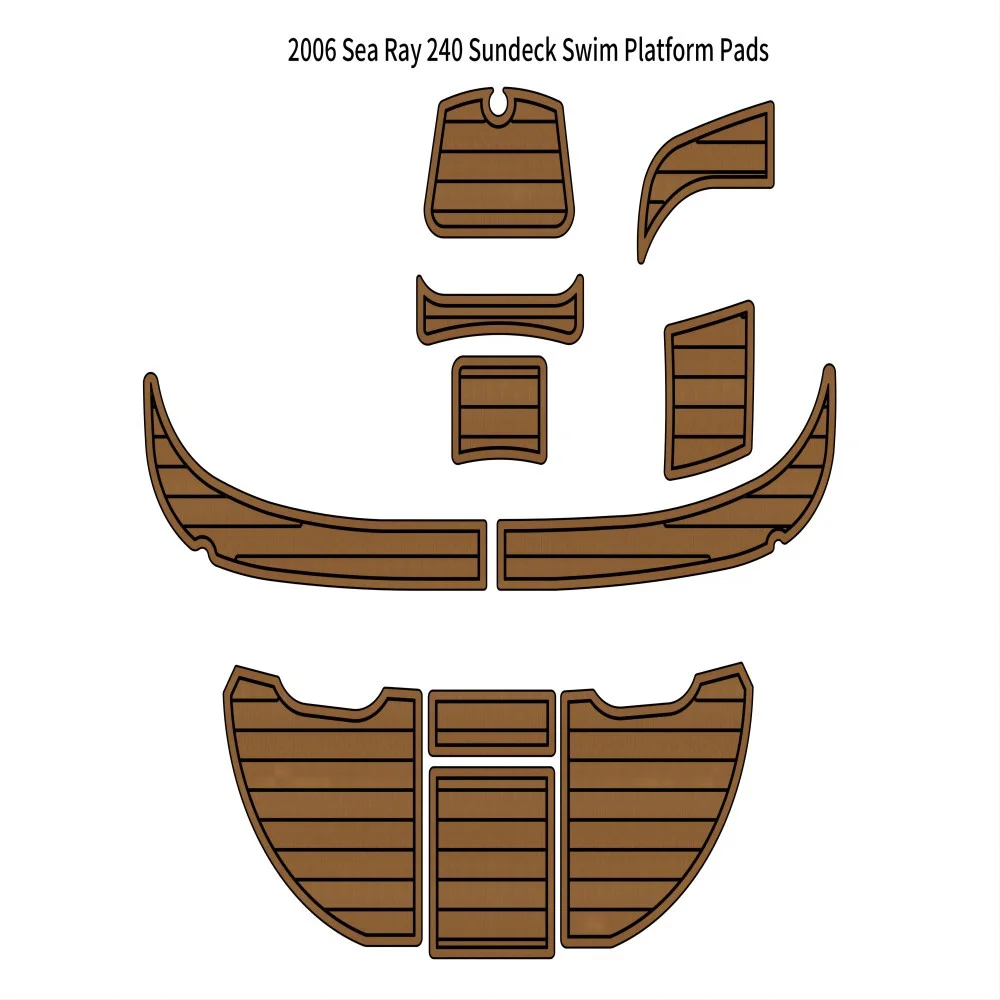 

2006 Sea Ray 240 Sundeck Swim Platform Boat EVA Faux Foam Teak Deck Floor Pad