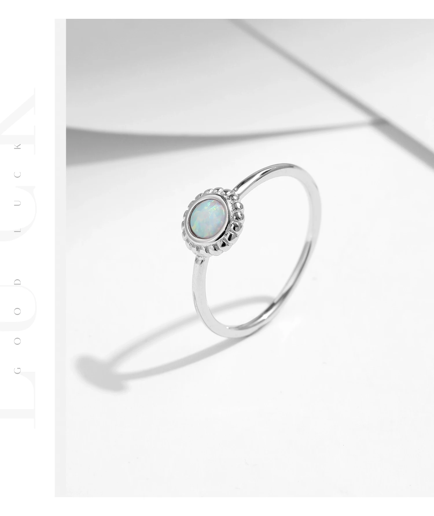 MODIAN 925 Sterling Silver Vintage Sunflower Delicate Opal Trendy Ring For Women White Gold Plated Stackable Fine Jewelry Gift MODIAN 925 Sterling Silver Vintage Sunflower Delicate Opal Trendy Ring For Women White Gold Plated Stackable Fine Jewelry Gift