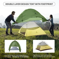 אוהל קמפינג אולטרה-קל Naturehike Cloud Up 1 2 3, שכבה כפולה, אוהל עמיד למים לטיולים בחוץ ולטיולי גב עם מזרנית 2