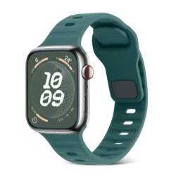 Premium Silicone Strap - High-Quality Wristband for 38mm-40mm-41mm (Pine needle green)