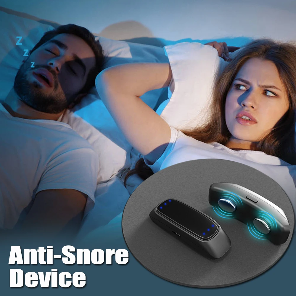 New Smart Anti-snoring Device EMS Pulse Sound Wave Induction anti Sleep Snoring