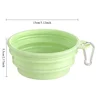 Foldable Travel Dog Bowls Collapsible Silicone Food Water Dish for Cats Outdoor Camping Supplies with Carabiner Dog Feeders 6