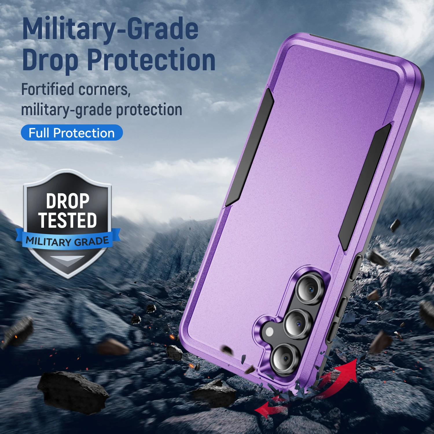 Heavy Duty Shock Absorption Full Body Protective Silicone Rubber Case