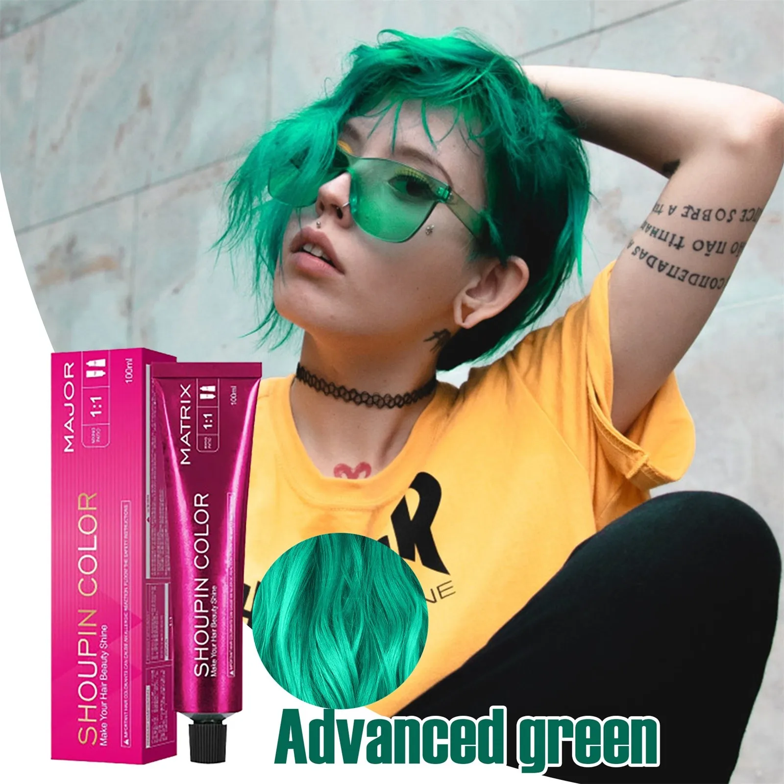 Hair Coloring Shampoo Micro T^ide Color Single Hair Blue And Black Color