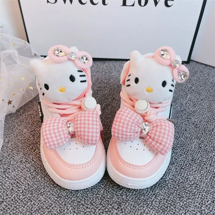 

Sanrio Hello Kitty Child Sports Shoes Casual Shoes Sneakers High Top Korean Version Soft Bottom Cartoon Thicken Kawaii Eva Pvc