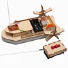 DIY Remote Control Boat Toys Wooden RC Boat Electronic Kids Handmade Building Educational Experimental Model Kit Puzzle 1