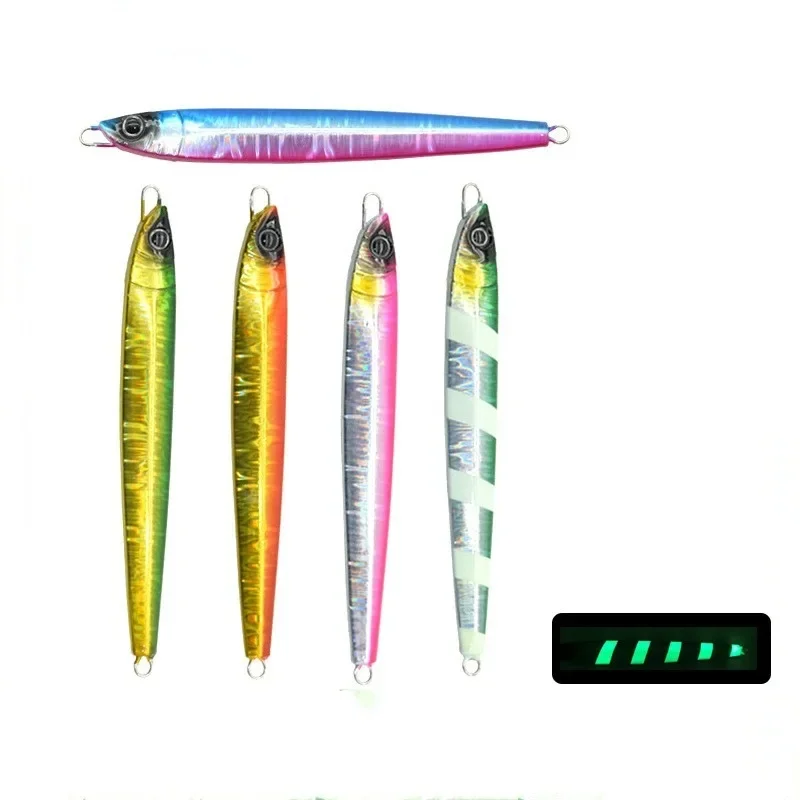 

Светящаяся подвесная железная наживка для морской рыбалки, приманка для броска берега, Тонущая железная наживка, свинцовая приманка, бионическая подвижная дорога
