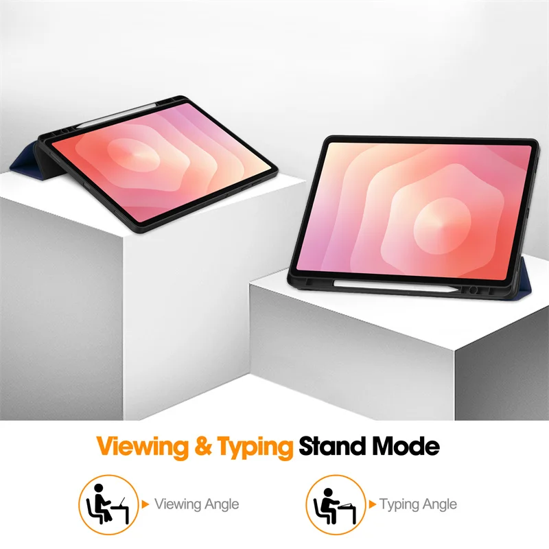 Premium PU Leather Stand Case with Pen Holder