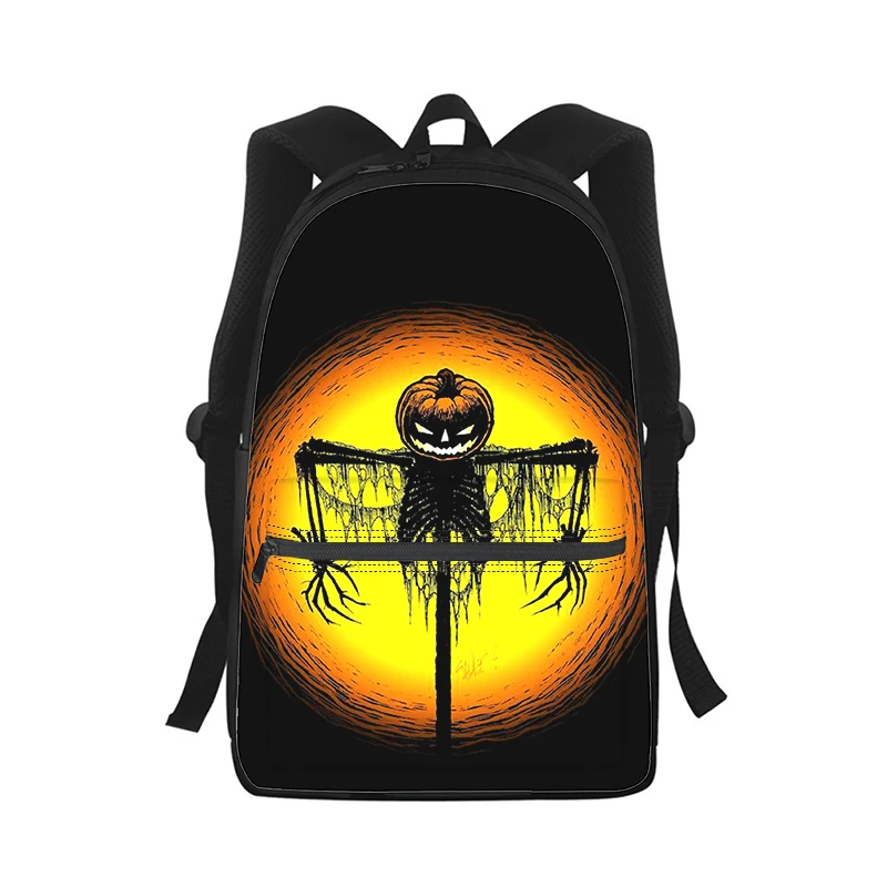 Horror Halloween gift Pumpkin head Men Women Backpack Print Fashion Student School Bag Laptop Backpack Kids Travel Shoulder Bag