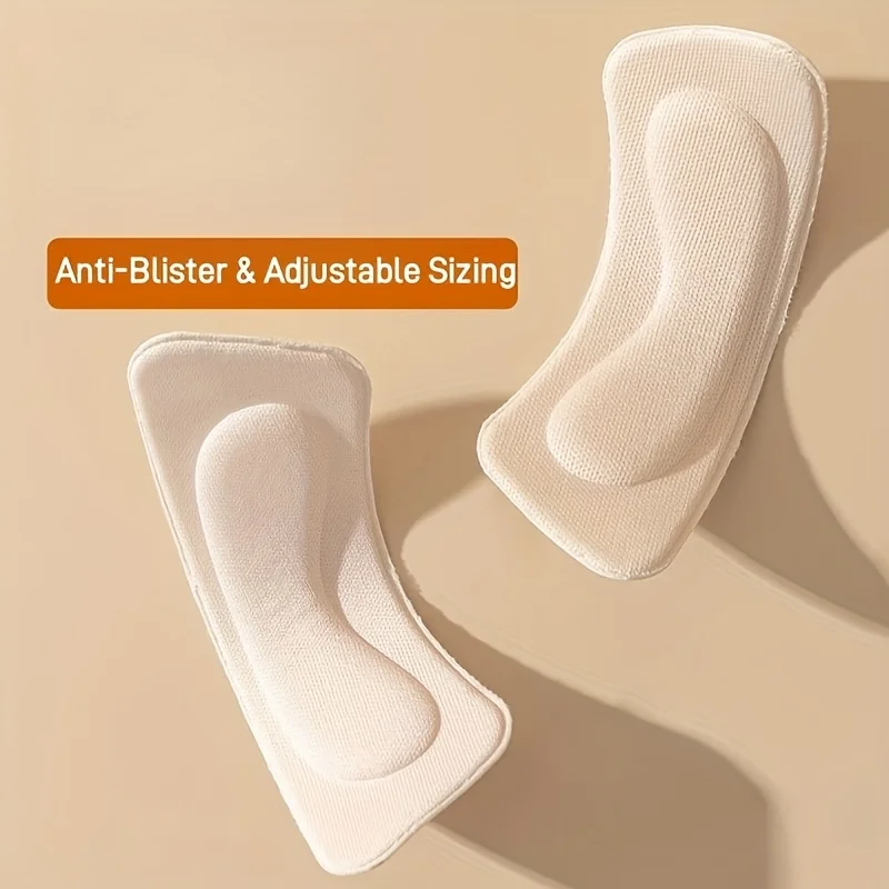 6개입 두꺼운 내마모성 힐 패드 - 미끄러짐, 물집, 발뒤꿈치 통증을 방지하는 편안한 스펀지 인서트, 신발의 편안함을 향상시켜 줍니다.