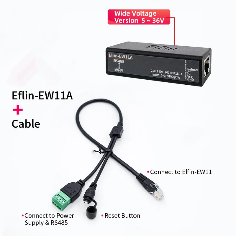 รูปสินค้า อุปกรณ์แปลง RS485 เป็น WiFi สำหรับ IoT
