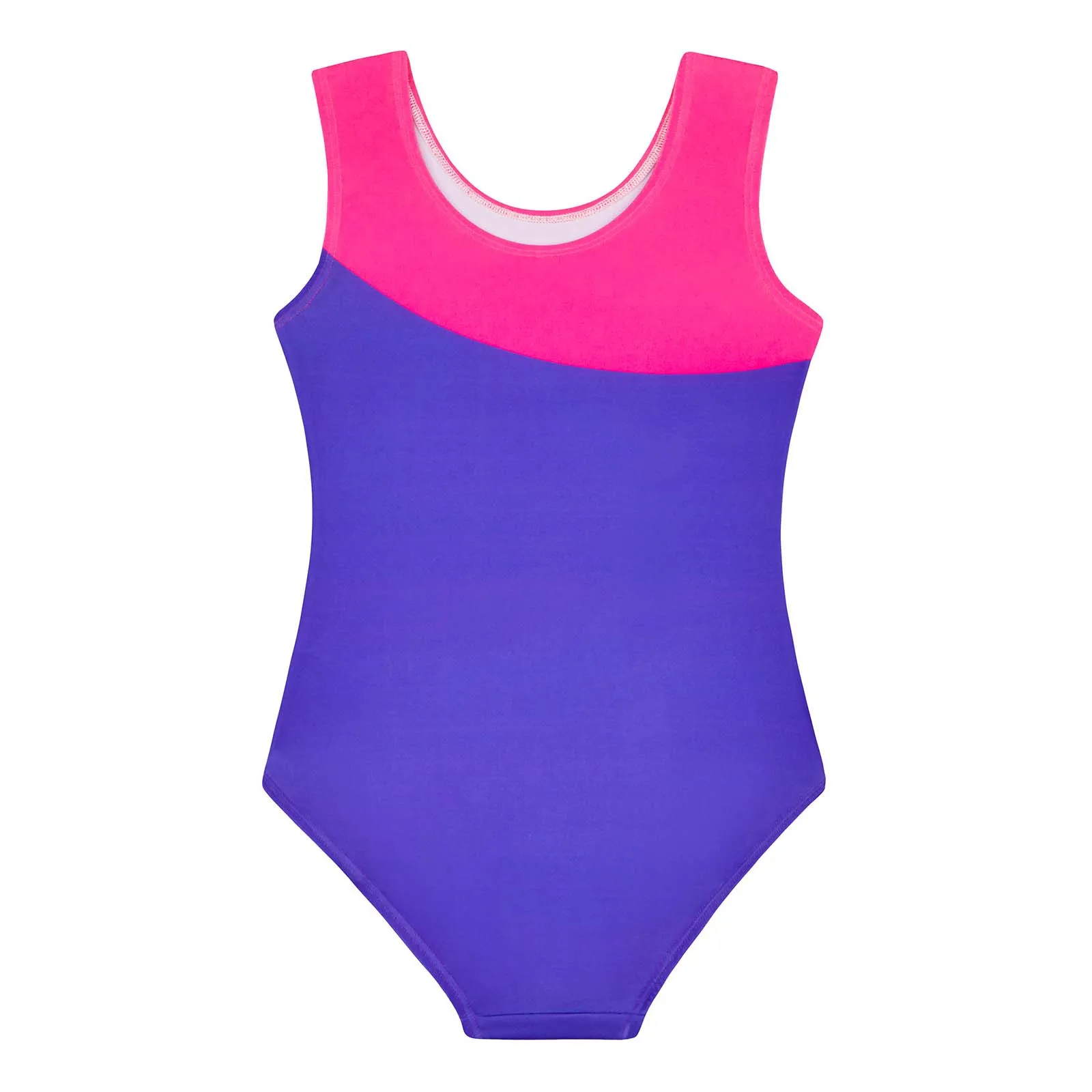 Rhythmic Gymnastics Leotards Kids Girls Sleeveless Figure Skating Leotard with Hair Band for Ballet Dance Training Clothes