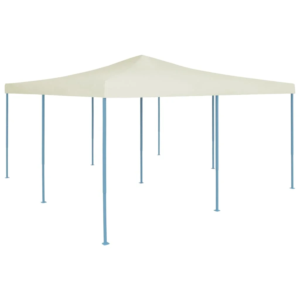 5X5 M Gazebo Pieghevole Crema Forniture Da Giardino, Baldacchino, Forniture Per Esterni, Tenda Da Sole, Ombrellone, Isolamento Termico E Antipioggia