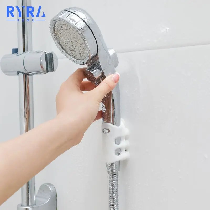 Punch-free Shower Bracket Shower Head Suction Bathroom Shower Holder Rack Shelf Wall Mount Suction Cup Bracket Douche Accessoire