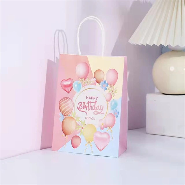 Niños Feliz cumpleaños fiesta bolsa  Bolsas de papel Feliz cumpleaños-5  piezas cumpleaños bolsa de papel-Aliexpress