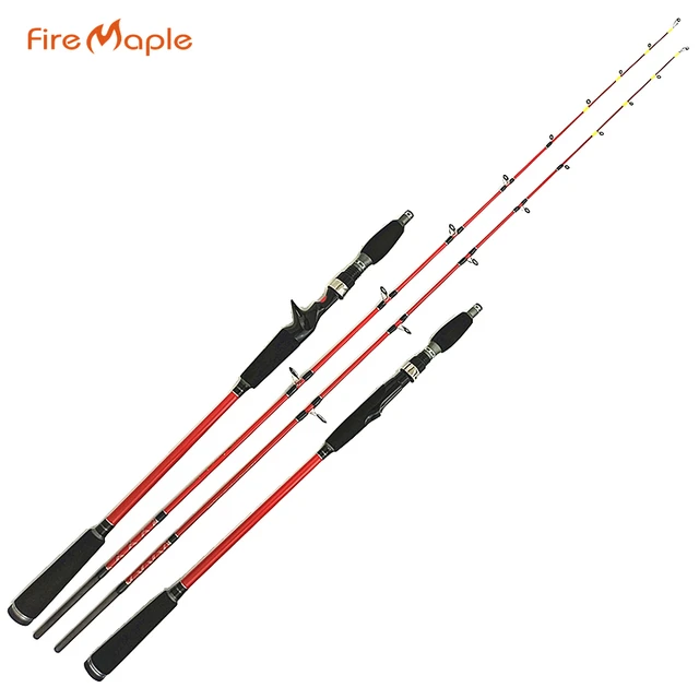 Fire Maple 1.5/1.68/1.8m 5 feet Red Slow Jigging Rod Solid Tip Offshore  Boat Fishing soft Spinning rod glass Carbon hunting rod - AliExpress