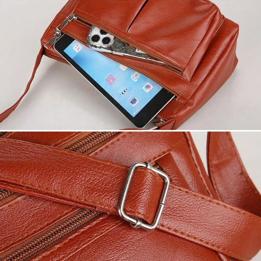 Versatile Womens Shoulder Bags Water Resistant Handbag 4 Color Faux Leathe Messenger Bag Fashionable Crossbody Bag