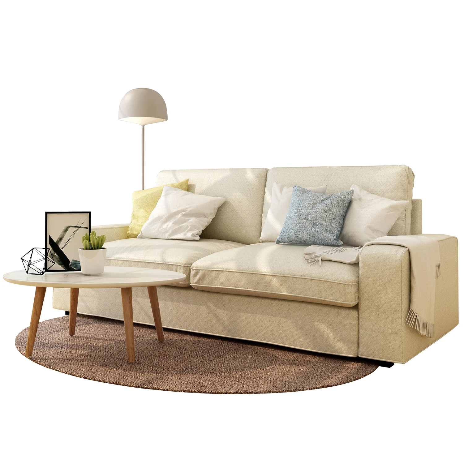 Velvet fabric Anti cat scratch Couch Covers for Kivik loveseat(190cm), 3 Seat Sofa(228cm) CRIUSJA