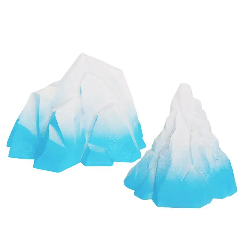 

Aquarium Statue Decor 2Pcs Arctic Fish Tank Statue Iceberg Creative Waterproof Ornaments PVC Heat Resistant For Glass Container