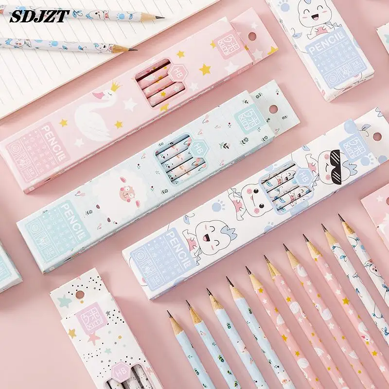 

10Pcs Cute Cartoon Pencils HB Lead Painting Drawing Pencil Student Writing Drawing Sketch Pen for School Stationery