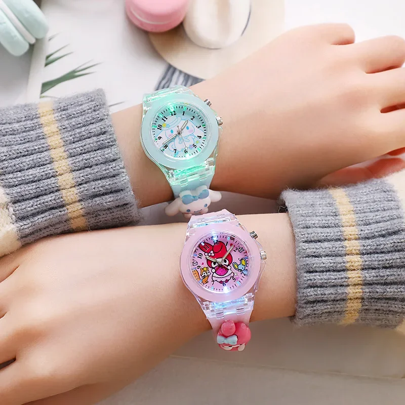 

Brand Jelly Color Children Doll Watch Luminous Flash Student Cartoon Wristwatches Cute Quartz Watches Dropshipping Reloj Mujer