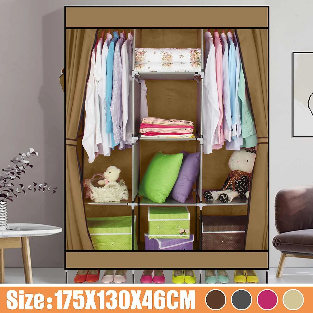 

Storage Furniture When The Quarter Wardrobe DIY Non-woven Fold Portable Storage Cabinet Bedroom Furniture Weardrobe B edroom