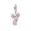 FC Jewelry Fit Original Charm Bracelet 925 Silver Animal Mexico Axolotl Hold Heart For Making Women Daughter Teens Berloque DIY 2