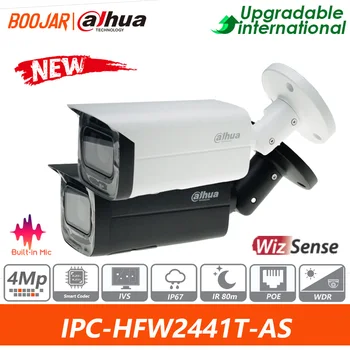 Dahua original IPC-HFW2441T-AS 4MP IR Fixed-focal Bullet WizSense Network Camera Support Vehicle  Human Detection Built in MIC 1