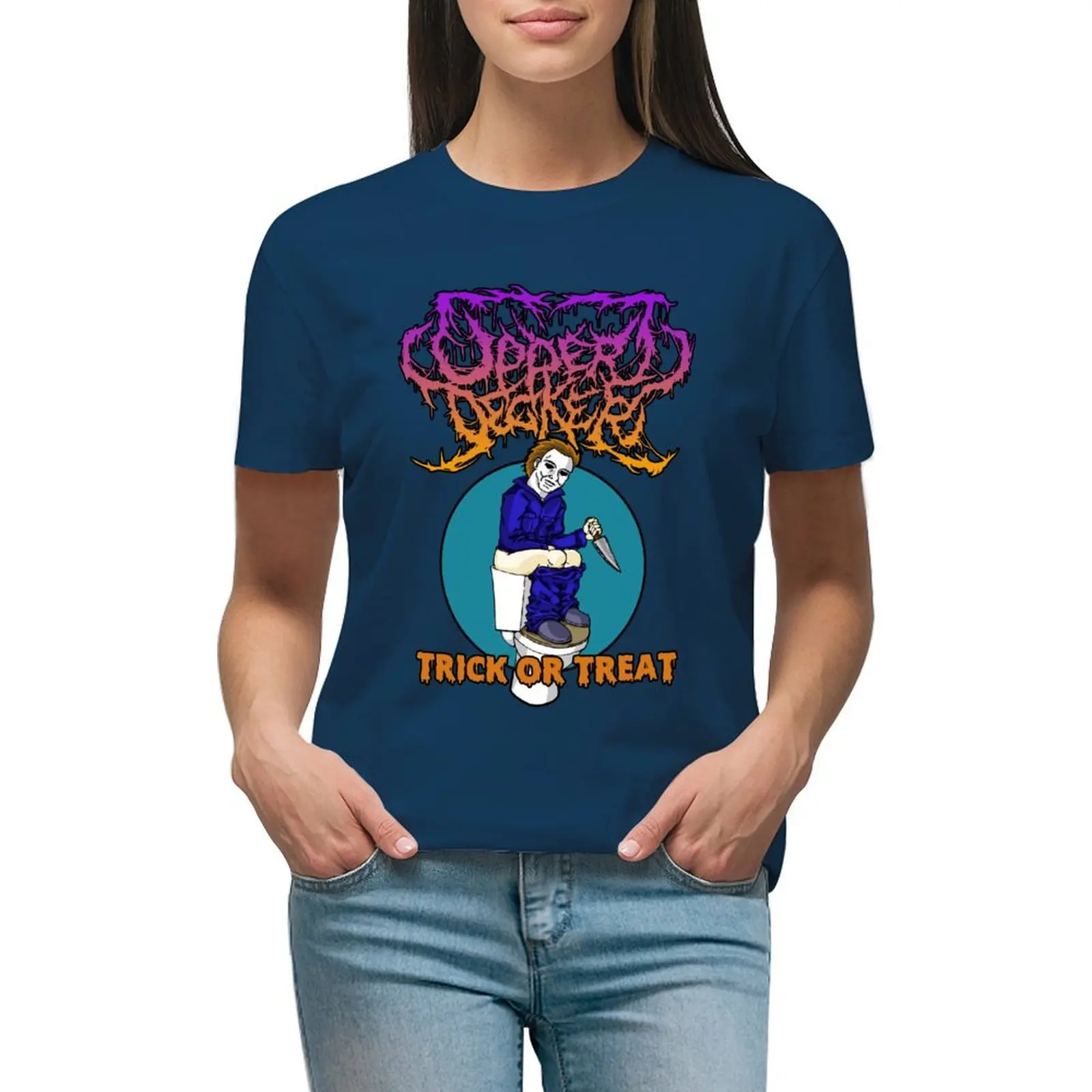 

Trick or Treat T-shirt vintage clothes Aesthetic clothing kawaii clothes Women's t-shirt