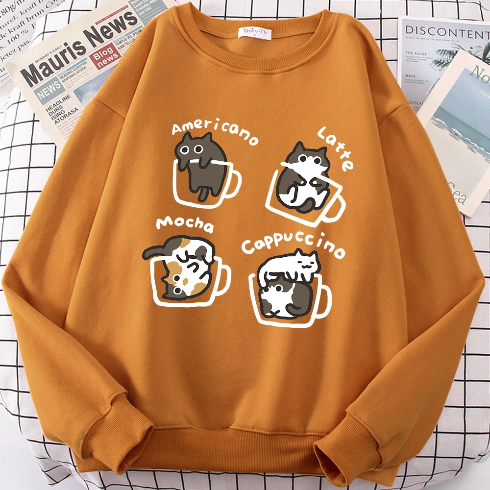 Cute Cat Cartoon Print Oversized Hoodie - Unisex Cozy Autumn Sweatshirt