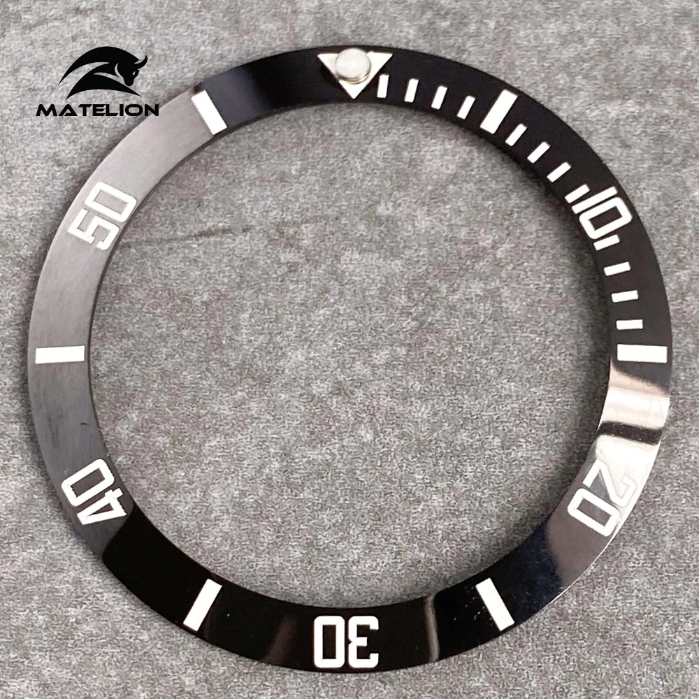 Ceramic Alloy Watch Bezel Insert Ring - 38mm Slope Fit for 40mm Watch Case, Men's Diving Watch Accessory
