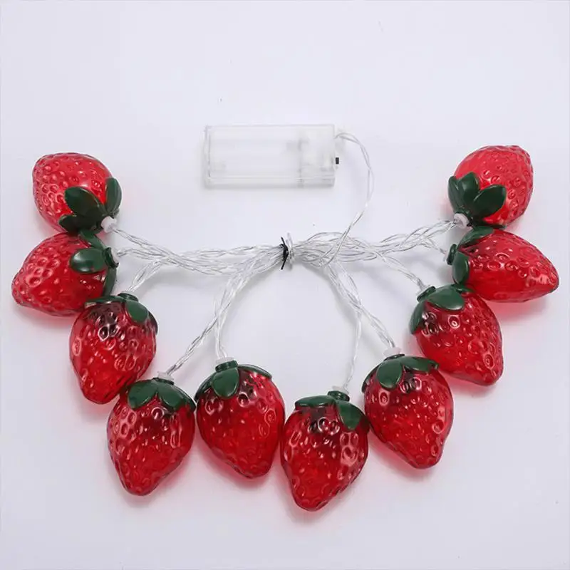 

Pineapple Strawberry Lights 10/20 LED Fruit String Light Shape String Fairy Lights For Home Room Party Christmas Halloween Decor