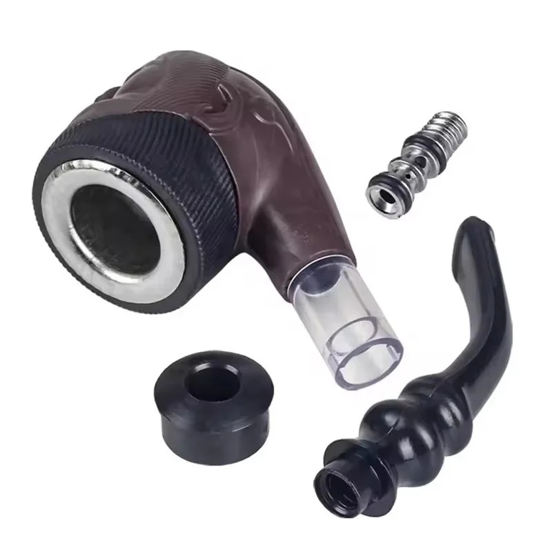 Smoking Accessories Tobacco Pipe Tobacco Smoking Accessories Herb Smoking Pipe Smoking Pipe Cigarette Tobacco Pipe Double Purpose Plastic Bent Pipe Engraving Face Iron Pot Cigarette Holder Filter Portable Smoking smoking accessories tobacco pipe tobacco smoking accessories herb smoking pipe smoking pipe