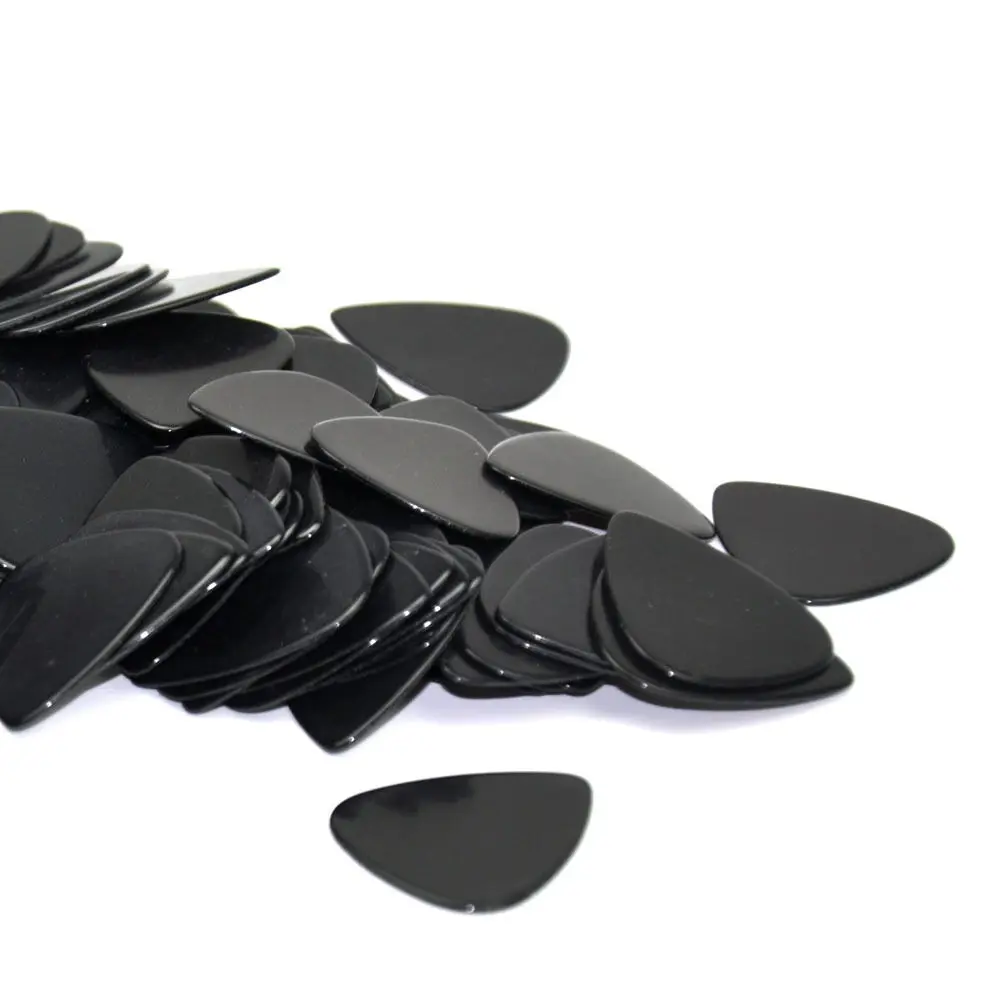 Lots of 500pcs Solid Black Celluloid Guitar Picks Plectrums 0.46mm / 0.71mm / 0.96mm 1.5mm