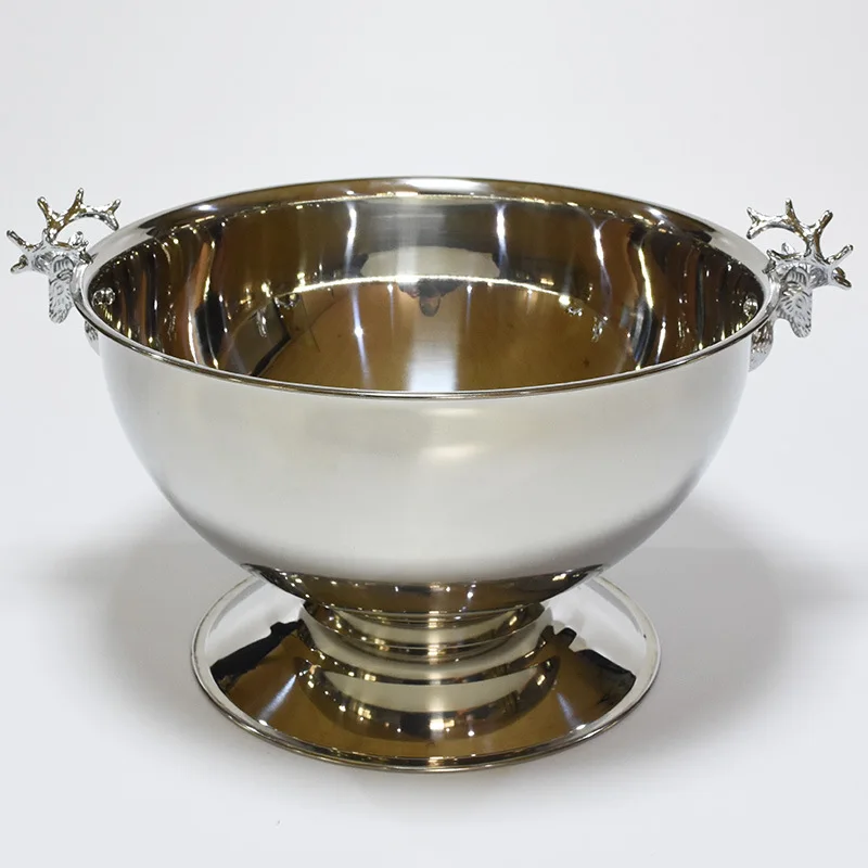 12L Stainless Steel Champagne Basin Party Picnic Commonly Used Cold Storage Beer Drink Ice Bucket
