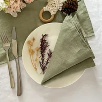 Set Of 6 40x40cm Table Cloth Napkins Durable Polyester Thicken Placemat Reusable for Kitchen Dining  Wedding Decoration 3