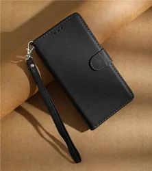 Leather & Silicone Flip Case for Nokia 105 4G (2023) (Black)